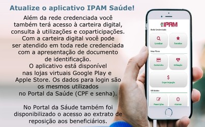 Novidades Aplicativo IPAM Saúde - Carteira Digital